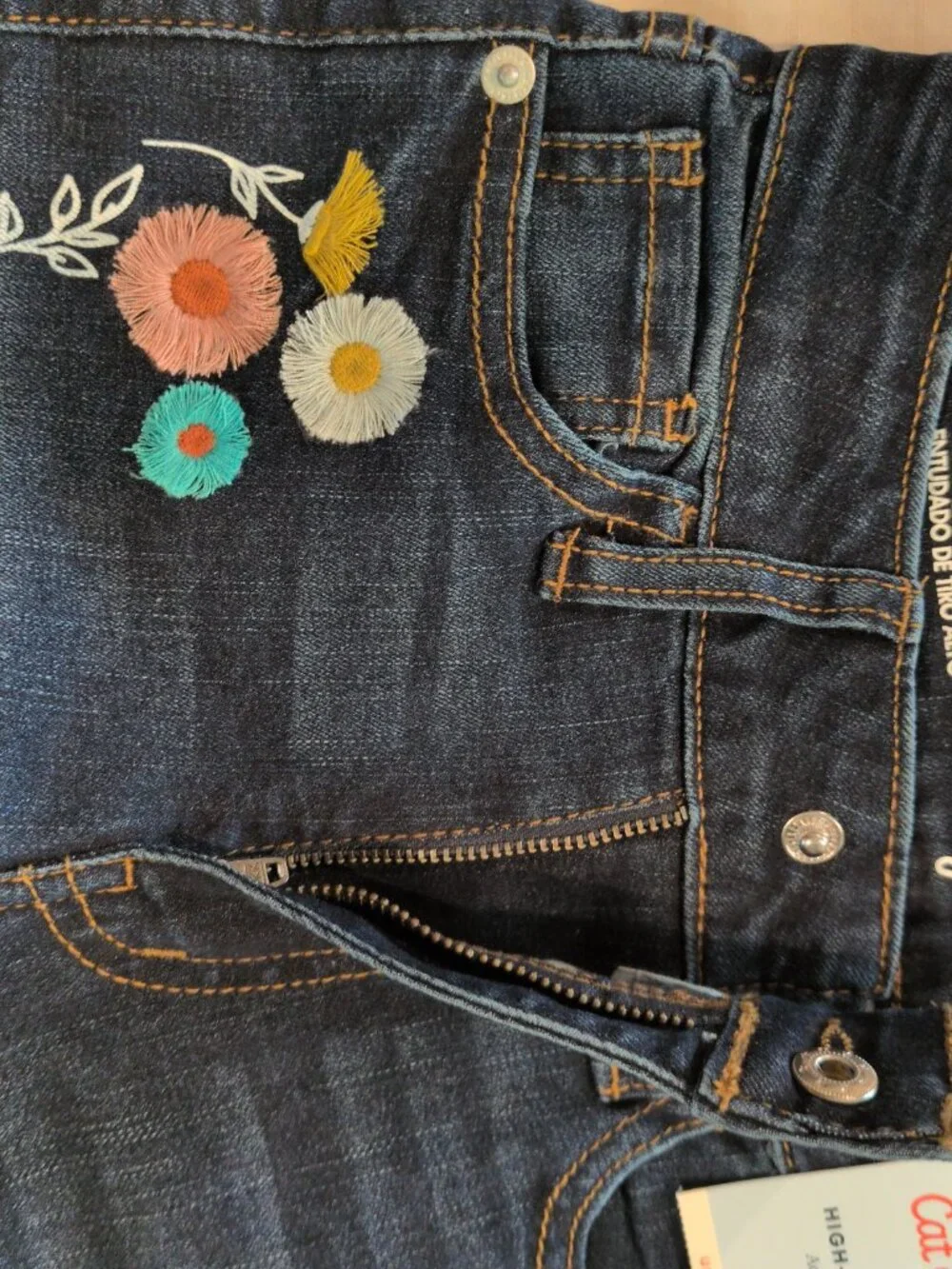 NWT Embroidered Girls Skinny, High Waist Jeans